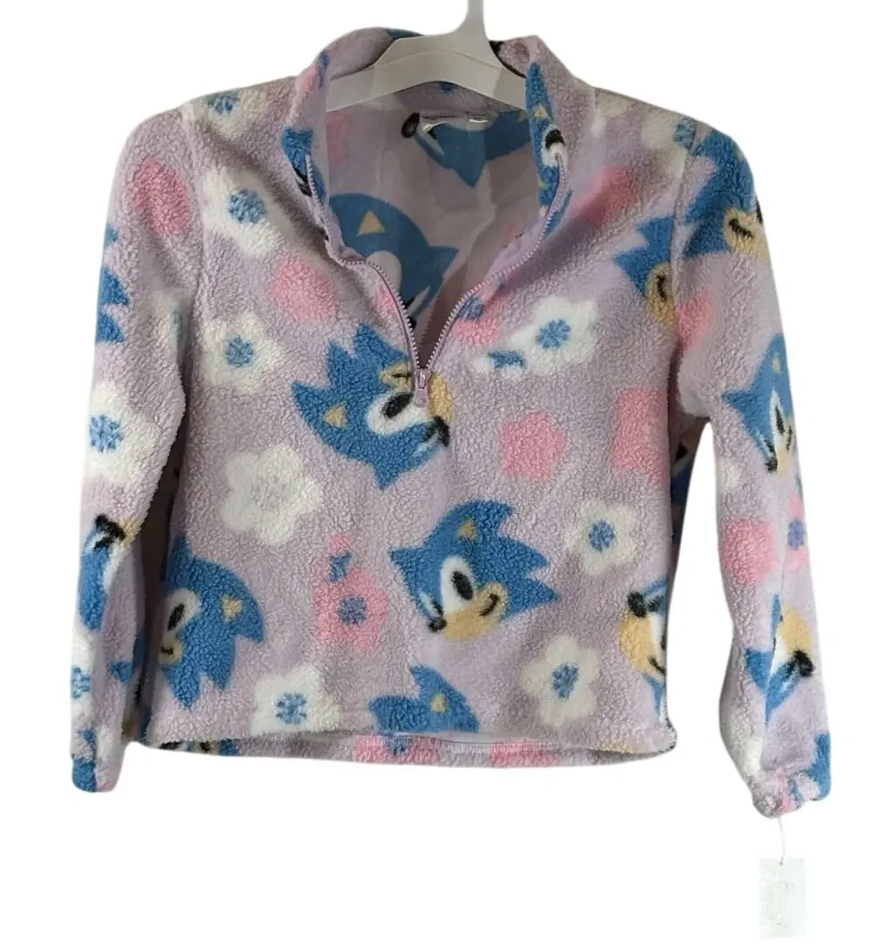 Sonic The Hedgehog Girl's Fleece Jacket, Pink, Sz L (10/12), NWT
